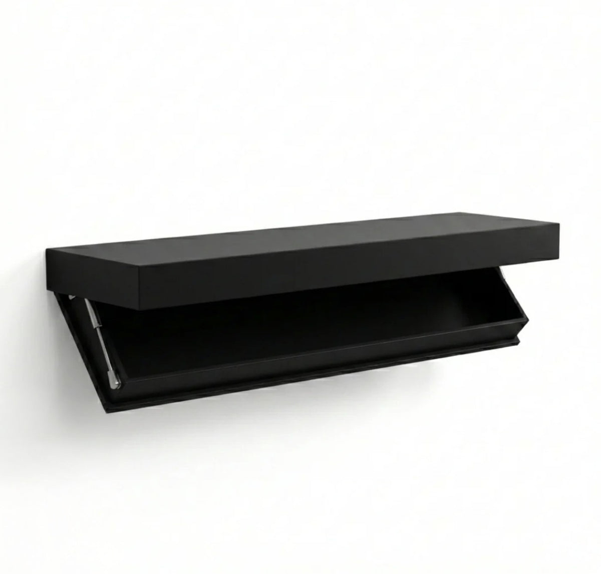 Hidden. concealment shelf in Matte Black, drop-down compartment open